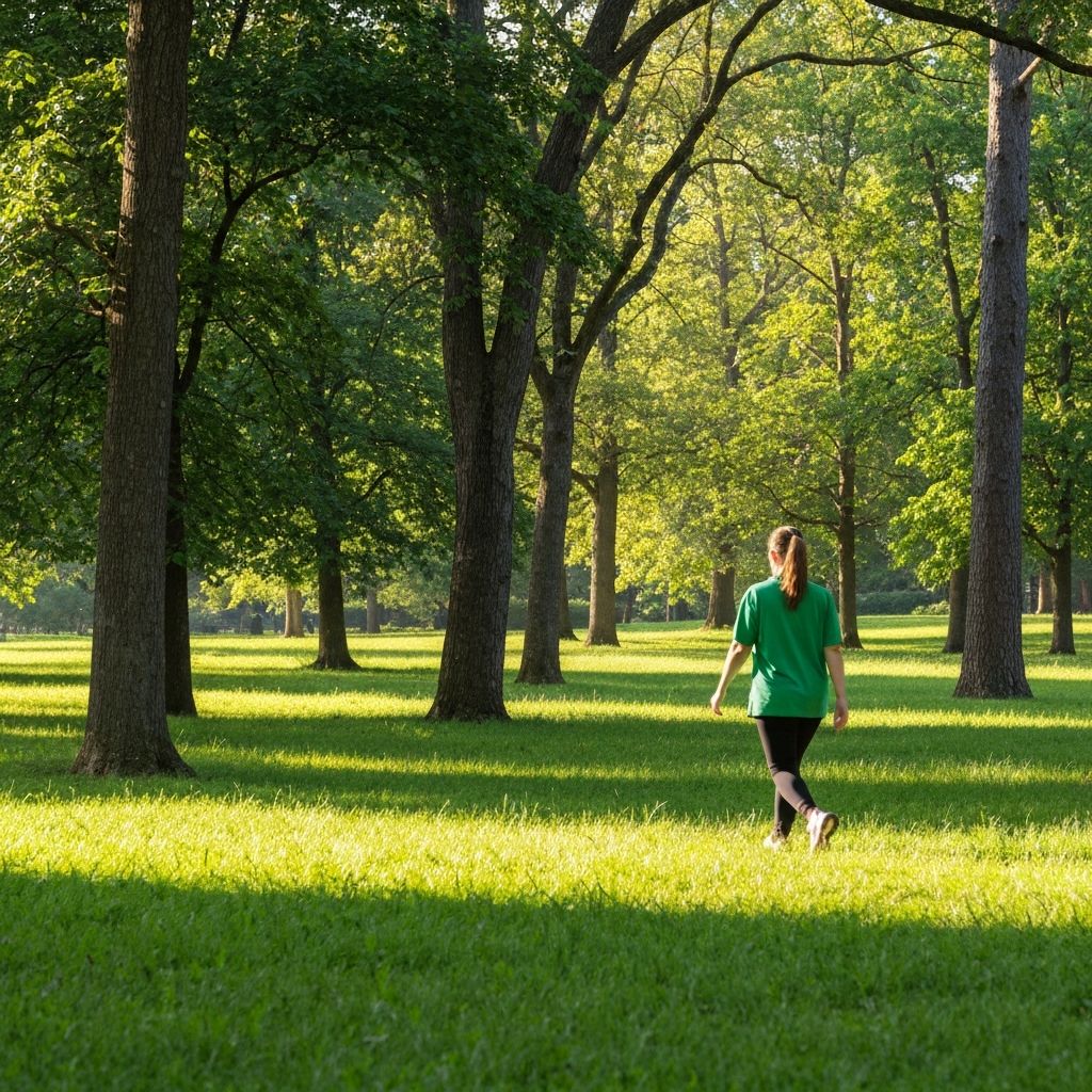 Peaceful outdoor movement and nature